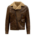 Aquaman Jason Momoa Justice League 2017 Movie Brown Leather Fur Coat - Shearling leather