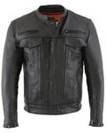 Vented Scooter Zip-Front CoolTec Leather Jacket
