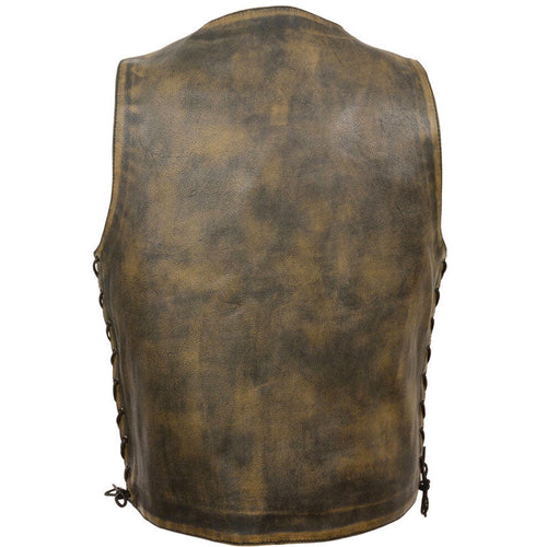 Brown vest back view
