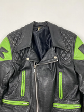 Load image into Gallery viewer, Cowhide Kawasaki Motorcycle Leather Biker Jacket
