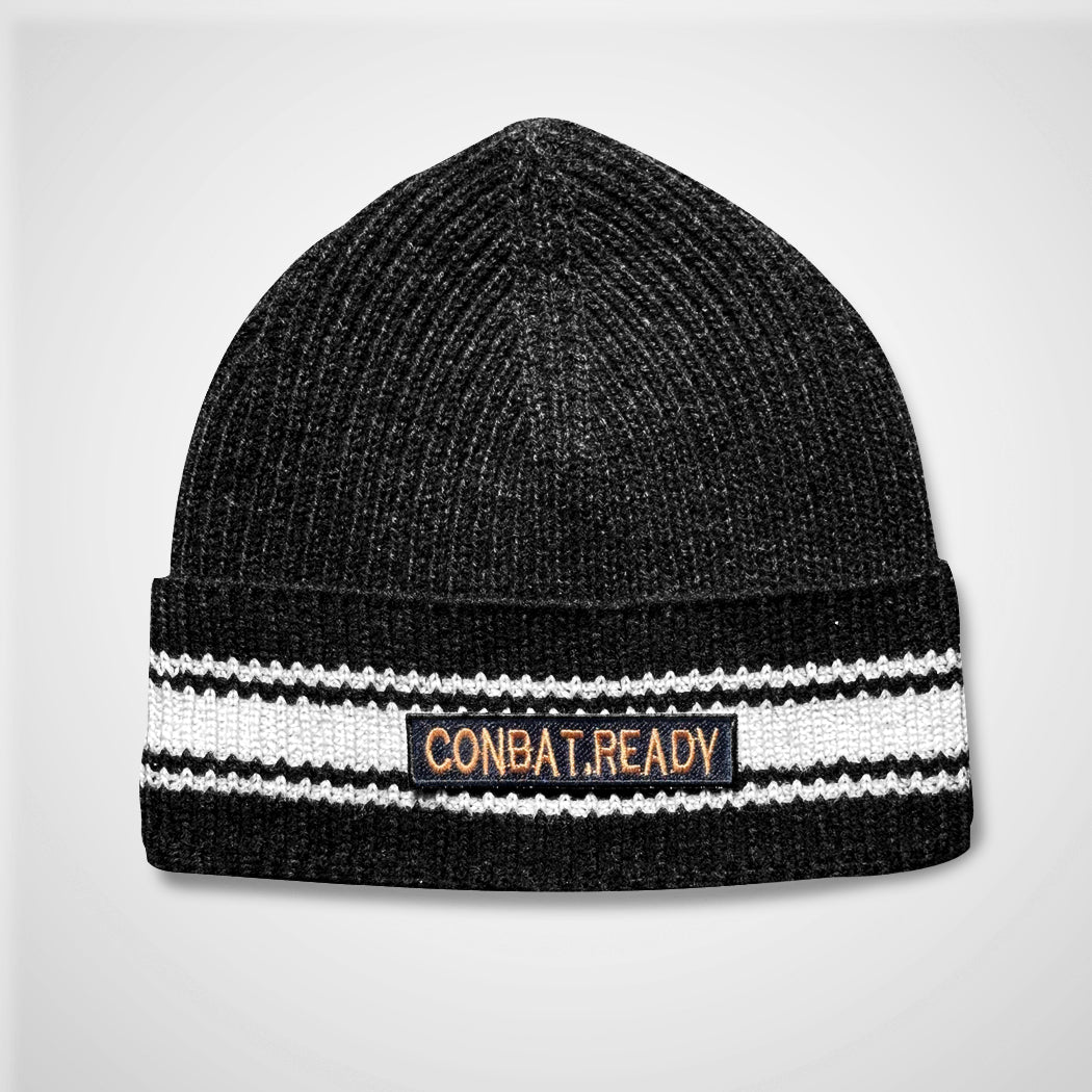 Black Unisex Combat Ready Beanie Cap