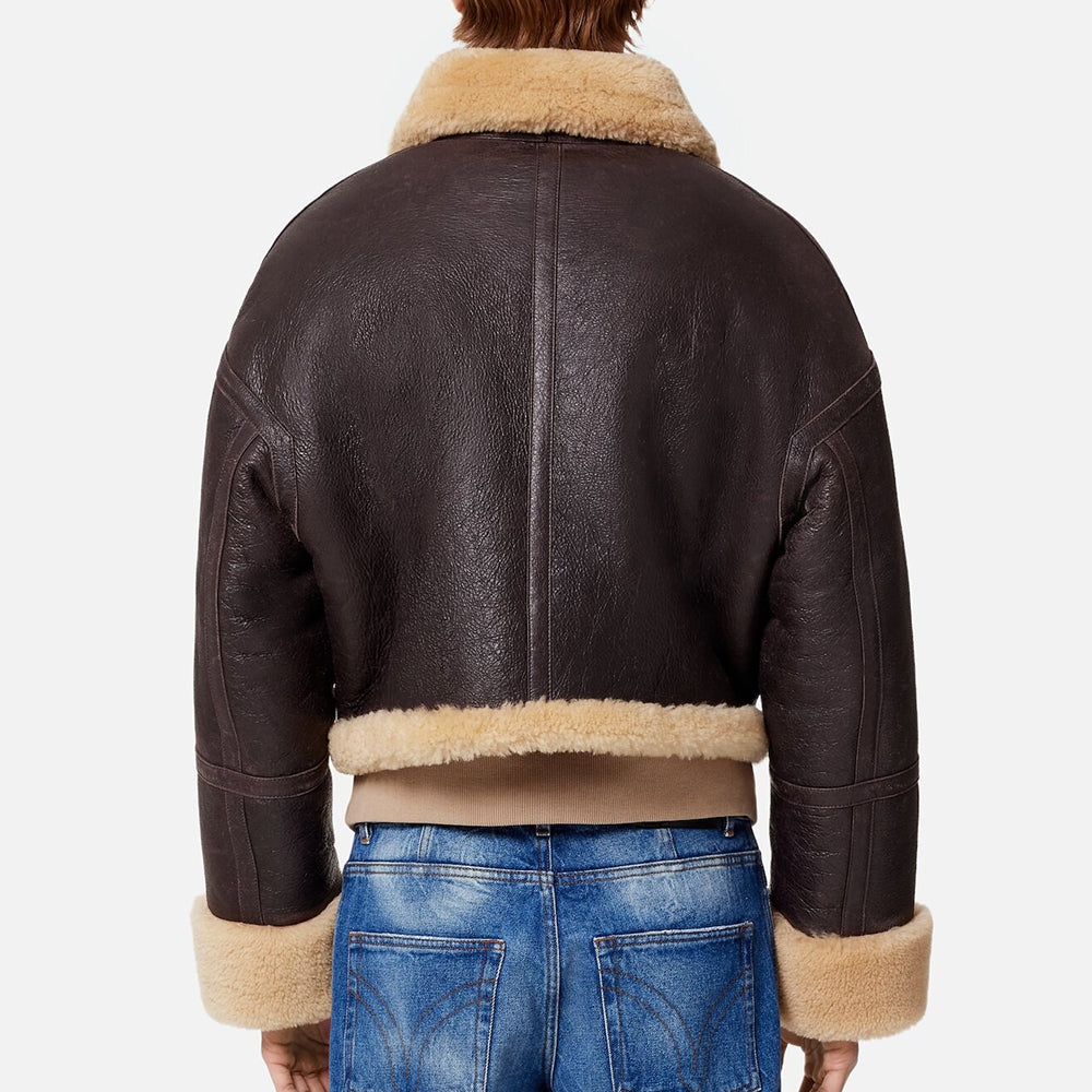 Brown aviator jacket womens