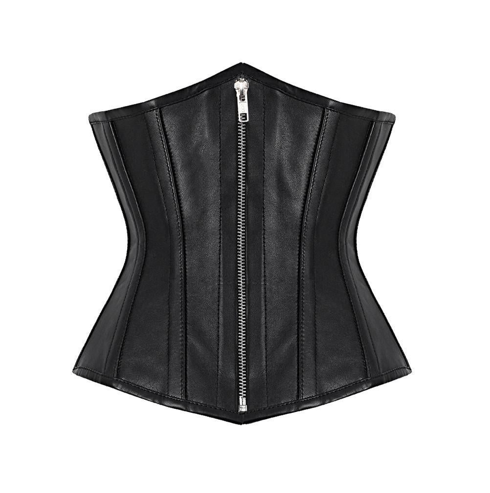 Gladys Underbust Corset - Shearling leather