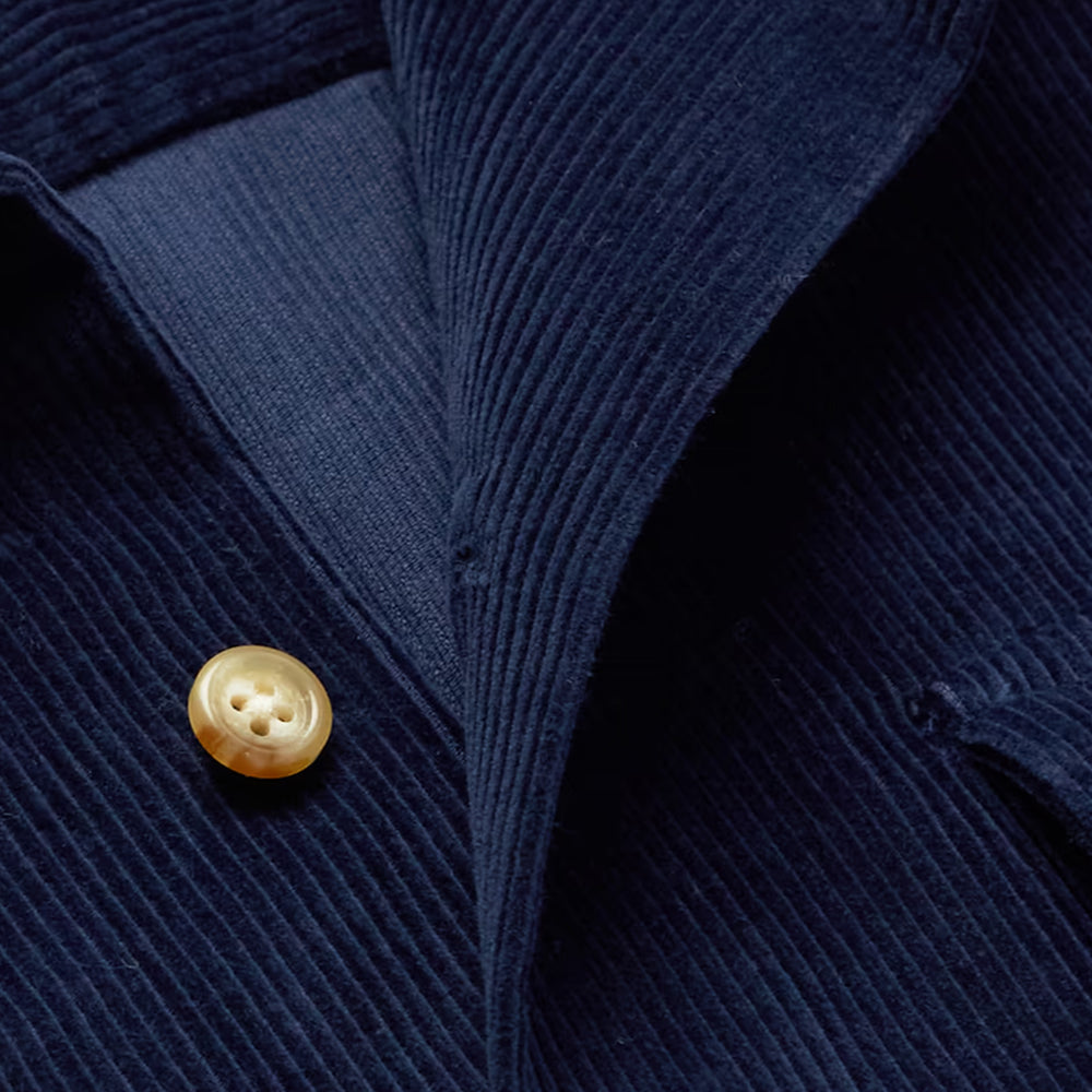 Dark Blue Corduroy Jacket For Mens