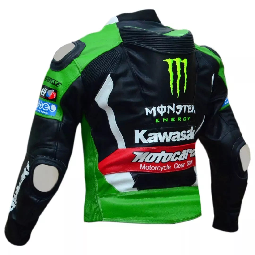 Monster Energy Kawasaki Motorbike Leather Jacket