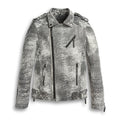 Men Storm Grey Biker Leather Jacket
