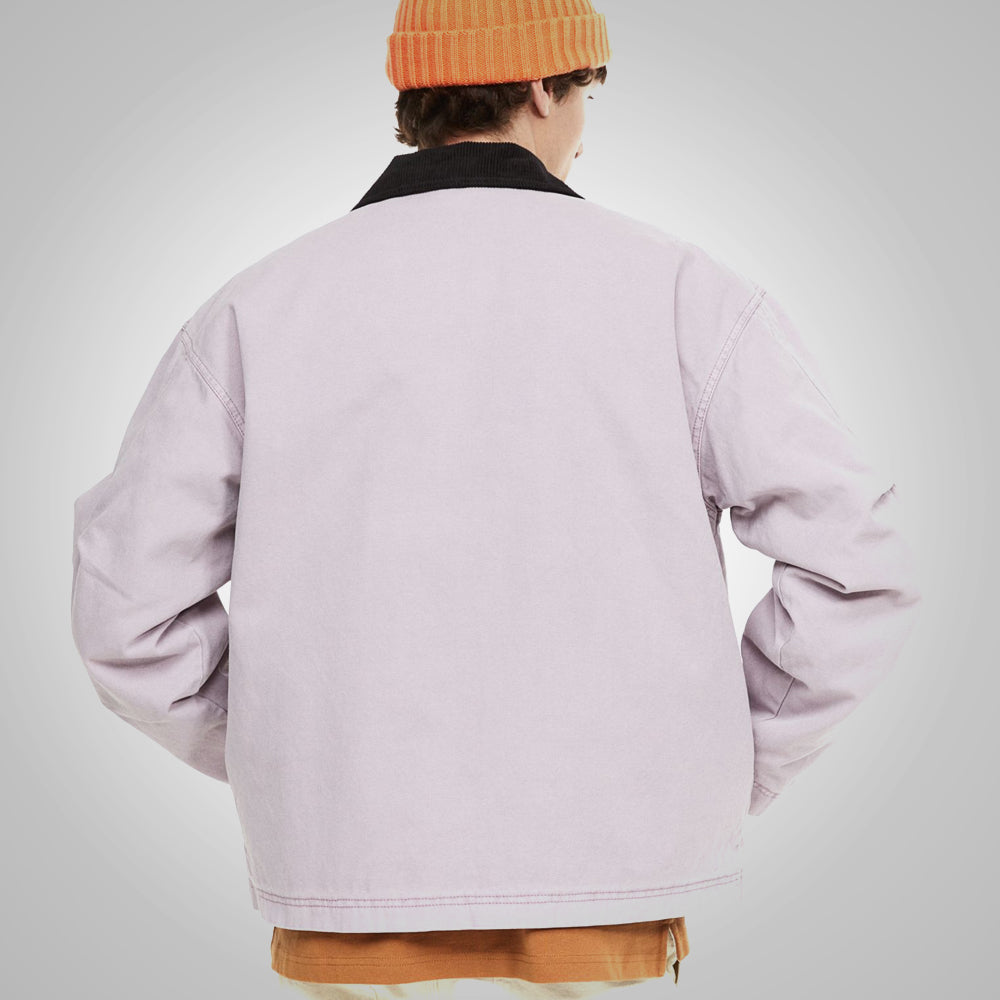Men's Purple Over Trucker Style Corduroy Jacket