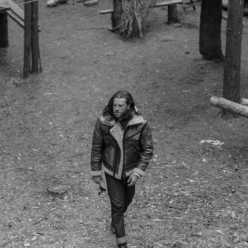 Sherpa Jacket for men in sheepskin leather