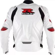 Load image into Gallery viewer, Men’s Suzuki GSXR Motorcycle Leather Racing Jacket

