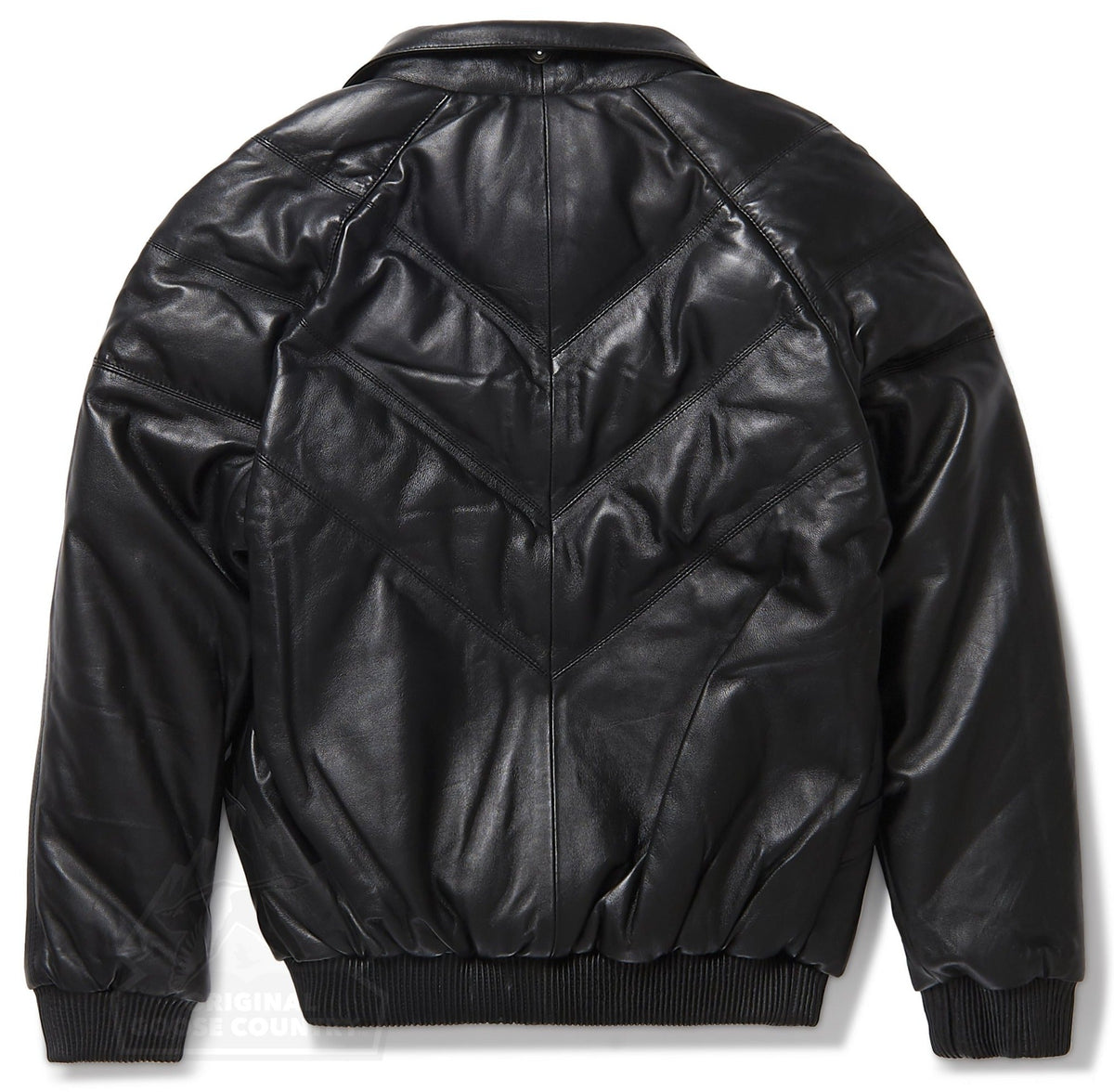 Women's V-bomber Jacket In Black - Shearling leather