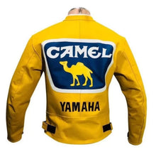 Load image into Gallery viewer, Yamaha Camel Leather Racing Jacket
