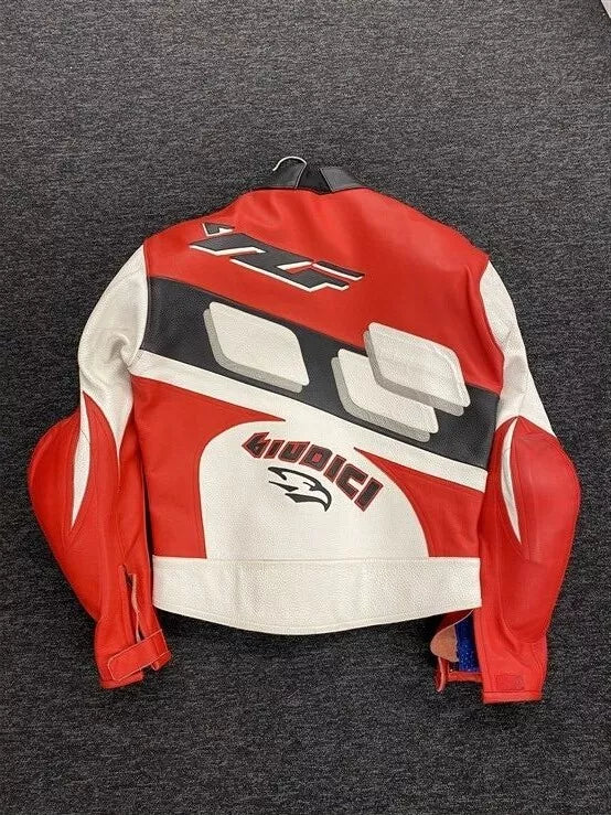 Yamaha New Style Motorcycle Riding Cowhide Leather Biker Jacket