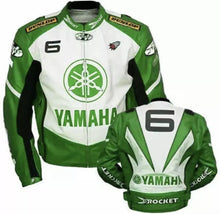 Load image into Gallery viewer, Yamaha Motorcycle Leather Biker Jacket

