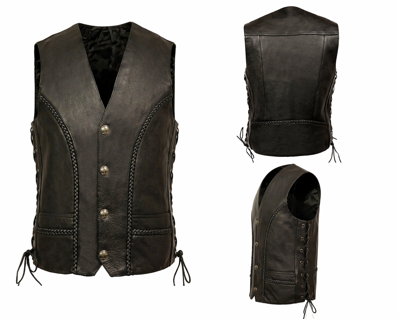 BUFFALO SNAP BRAIDED SIDE LACE VEST