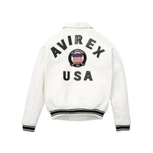 Load image into Gallery viewer, White jacket with 'AVIREX USA' branding on a white background
