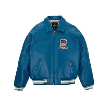 Load image into Gallery viewer, Men's Avirex Jacket - Teal Varsity Leather Bomber  Jacket
