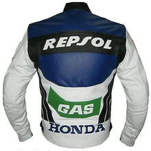 Load image into Gallery viewer, Repsol Leather Biker Motorcycle Leather Jacket
