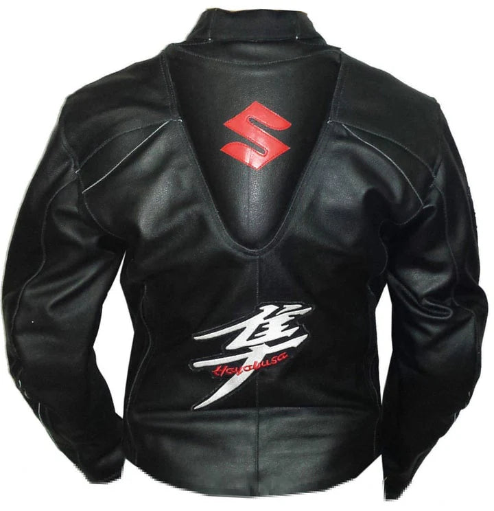 Black Suzuki Hayabusa Racing Leather Jacket