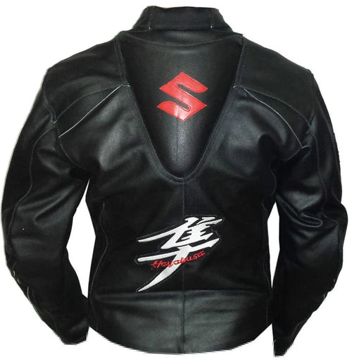 Black Suzuki Hayabusa Racing Leather Jacket