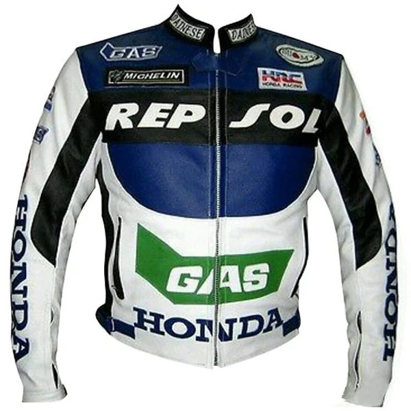 Repsol Leather Biker Motorcycle Leather Jacket