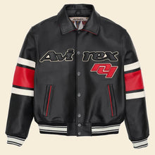 Load image into Gallery viewer, Black Letterman Avirex Leather Jacket
