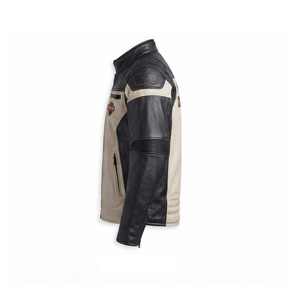 Side view of Harley-Davidson Windale jacket with ribbed elbow and zip cuff