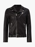 Natty Black Jacket For Men - Shearling leather
