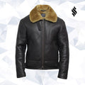 Men's Aviator RAF B3 shearling sheepskin Flying Bomber jacket - Shearling leather