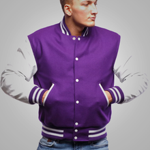 Load image into Gallery viewer, purple-letterman-jacket
