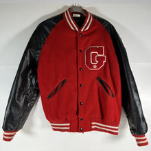 Load image into Gallery viewer, Baseball Hooded Red and Black Varsity Jacket

