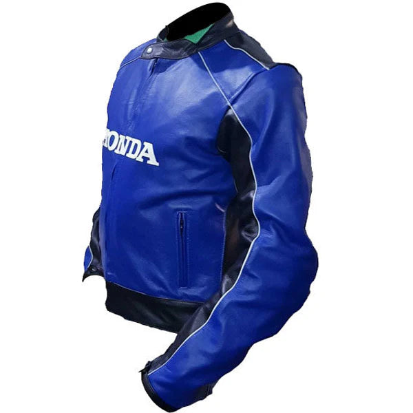 Blue Honda jacket on a white background