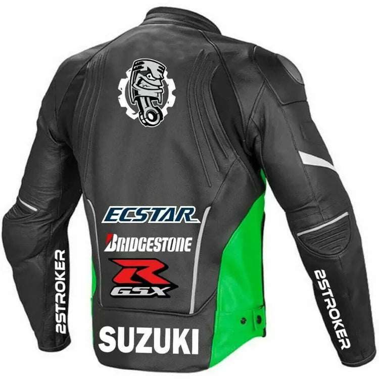 Suzuki Motorcycle Racing Leather Jacket