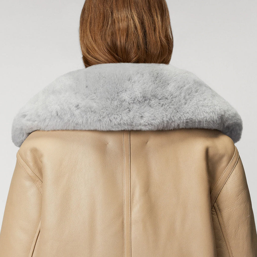 Women's Shearling Aviator Leather Jacket