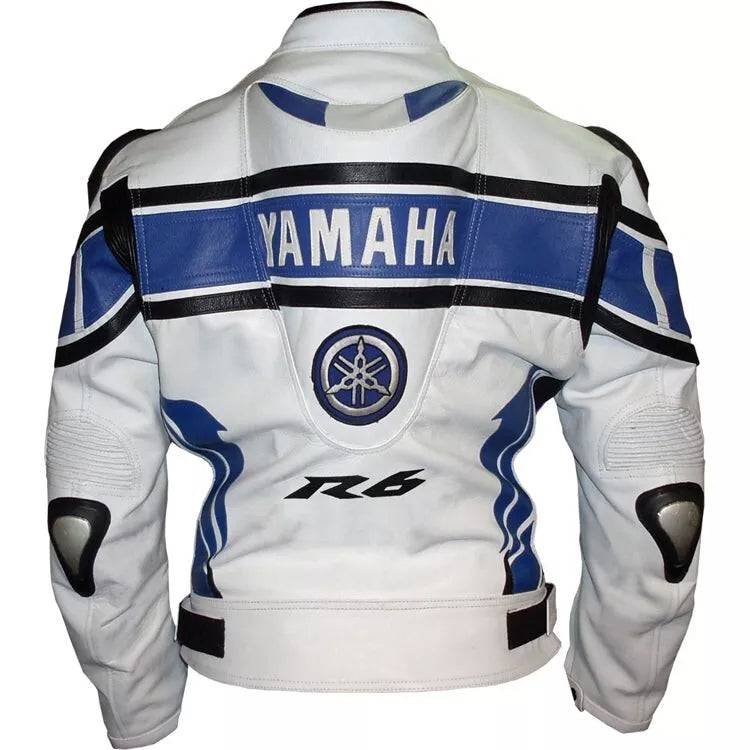 R6 Yamaha Racing Motorcycle Leather Jacket