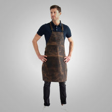 Load image into Gallery viewer, Men New Handmade Sheepskin Brown Leather Apron
