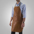 Men New Oak Tan Handmade Sheepskin Leather Apron