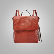 Load image into Gallery viewer, New Brown Lambskin Leather Bag With One inside zipped pocket For Women
