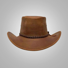 Load image into Gallery viewer, New Men’s Brown Handmade Western Style Leather Cowboy Hat

