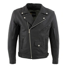 Load image into Gallery viewer, Men&#39;s &#39;Reaper&#39; Matte Black Leather Moto Jacket
