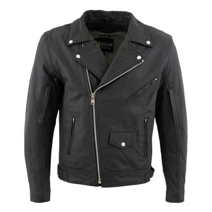 Men's 'Reaper' Matte Black Leather Moto Jacket