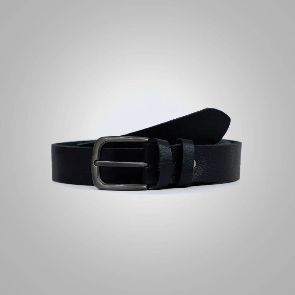 The Best Men Black Grained Leather Belt