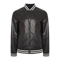 Mens Genuine Leather varsity Bomber Jacket