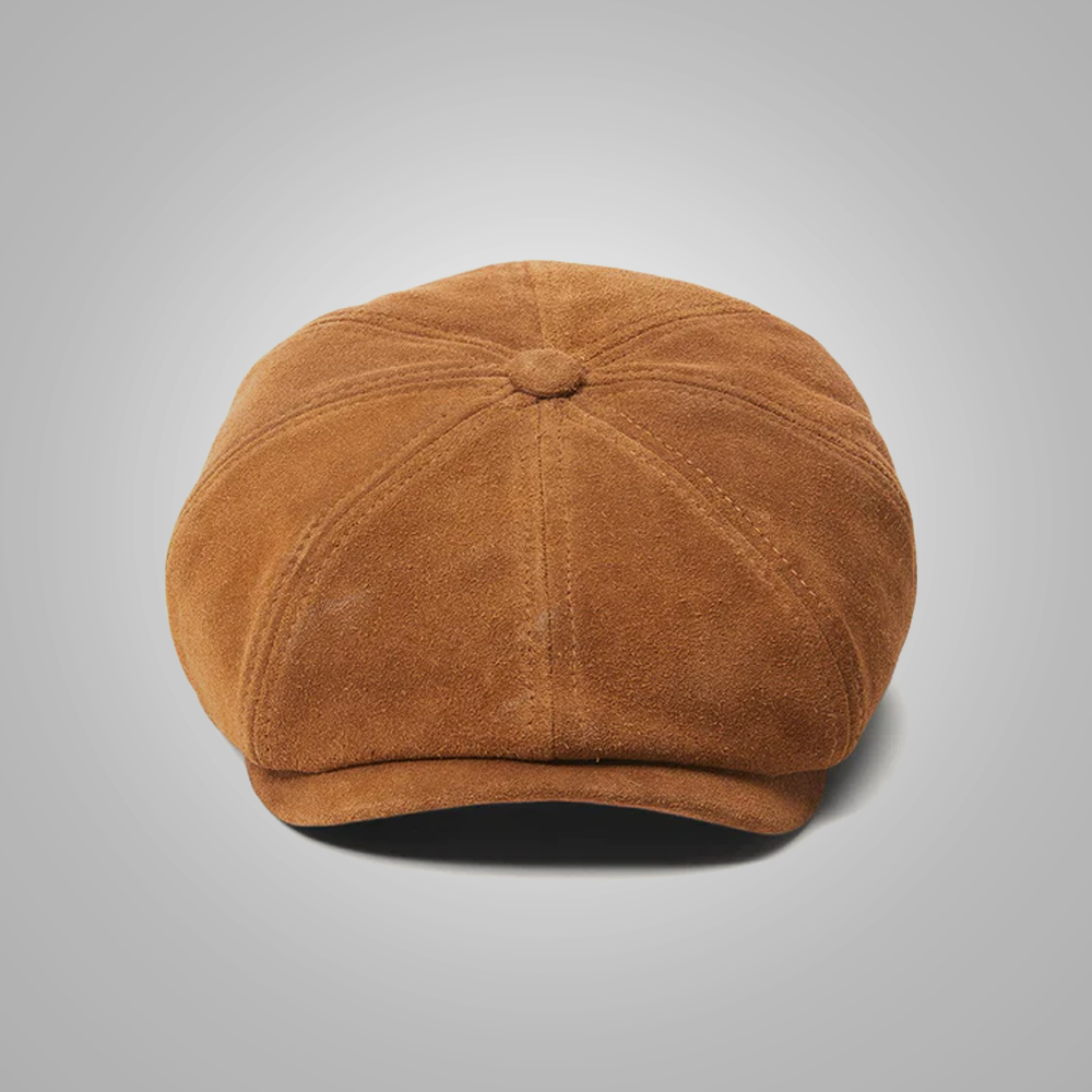 New Men Handmade Genuine Leather Cap