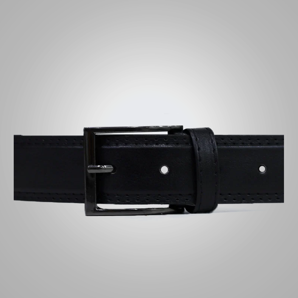 New Men Casual Black Leather Belt