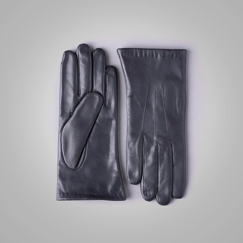 New Women Becky Classic Leather Gloves in Black