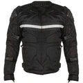 Men's 'Roll Out' Black Tri-Tex Motorcycle Jacket with X-Armor Protection