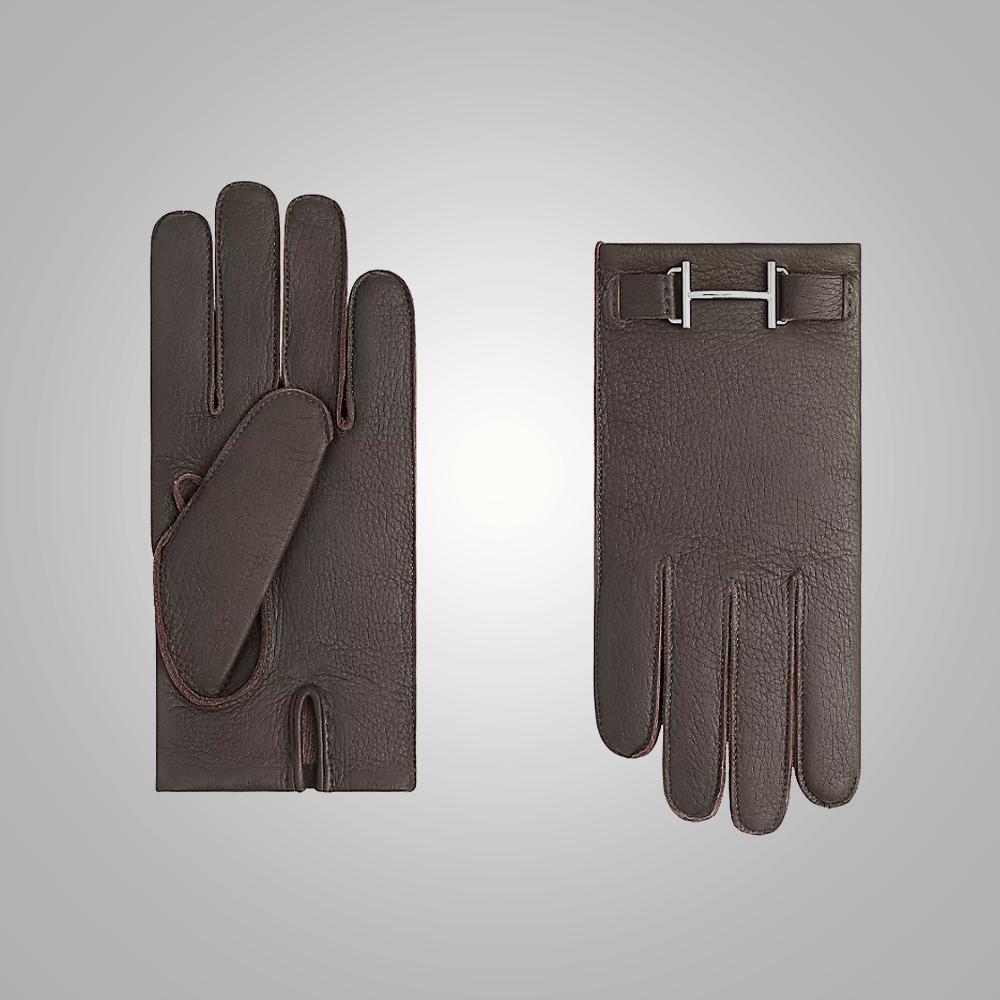 New Men Hand-Sewn Gloves Perfect Strech Sheepskin Genuine Leather Gloves