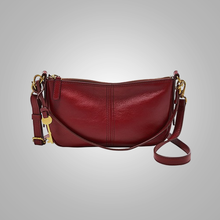 Load image into Gallery viewer, Red Embossed Python Genuine Leather Leather Bag Fur Women
