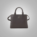 New Women Brown Grained Leather Bag With One inside zipped pocket
