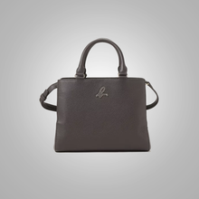 Load image into Gallery viewer, New Women Brown Grained Leather Bag With One inside zipped pocket
